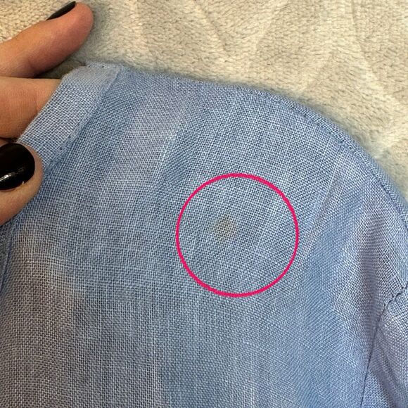 Couleur Lin Linen Midi Dress 10/12 Large IT46 Blue Asymmetrical Lagenlook Artsy - Picture 4 of 9